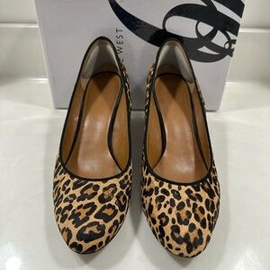 Nine West 2.5” Mela wedge leopard print low-heeled pump